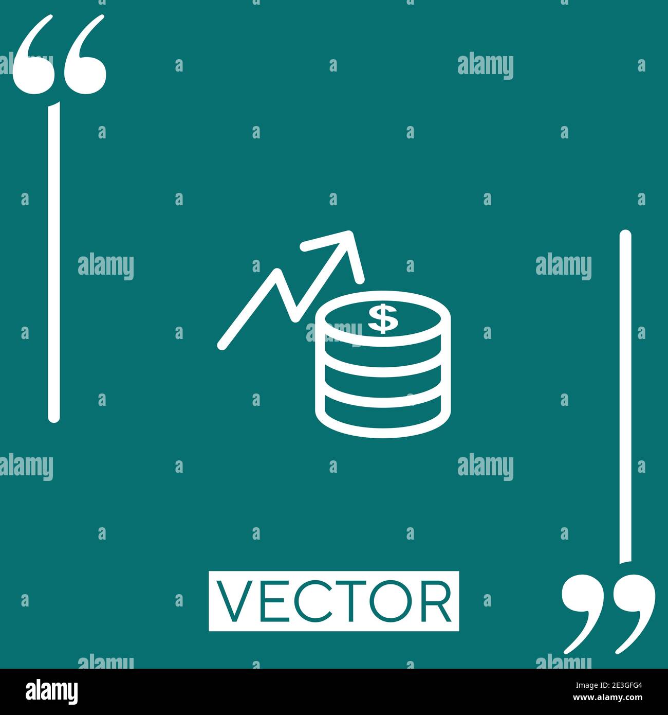 finances vector icon Linear icon. Editable stroke line Stock Vector