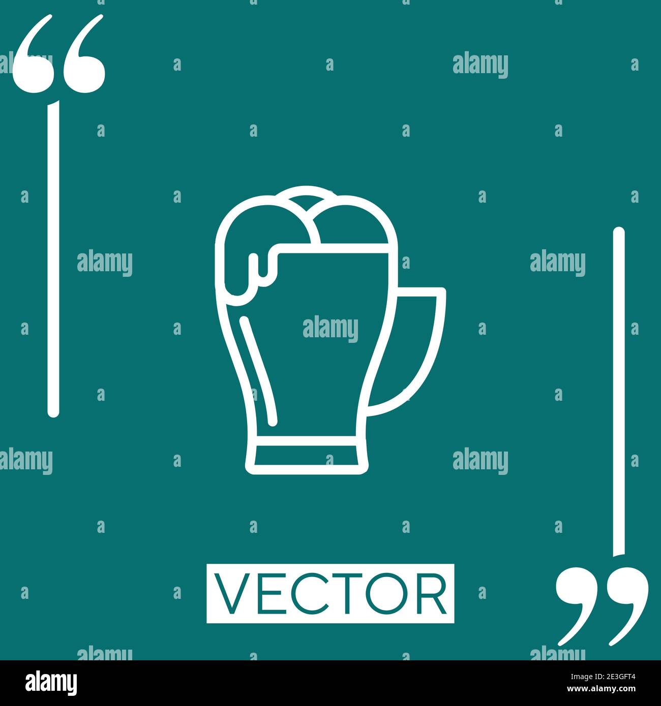 frappe vector icon Linear icon. Editable stroke line Stock Vector