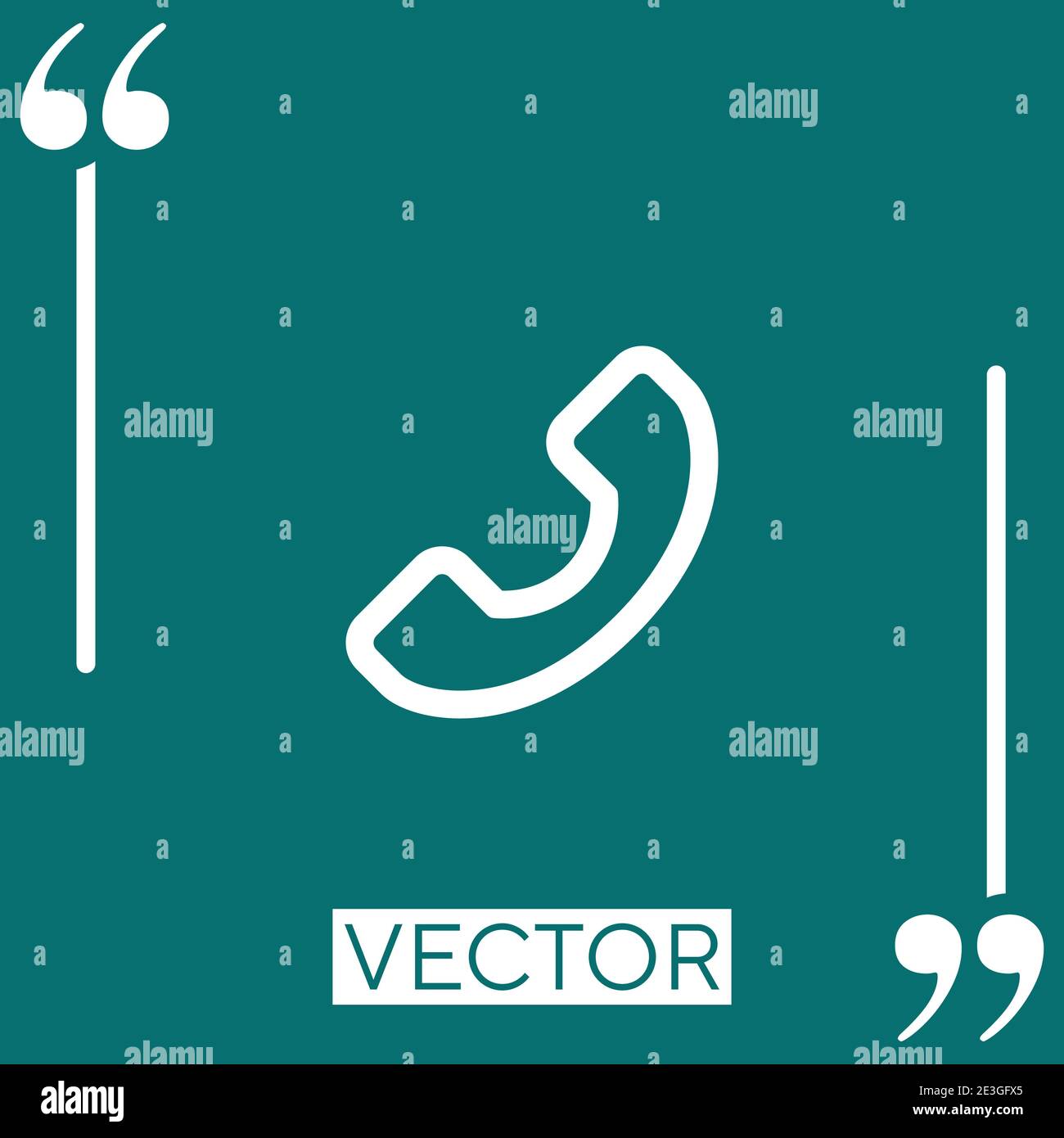 telephone auricular outline vector icon Linear icon. Editable stroke line Stock Vector