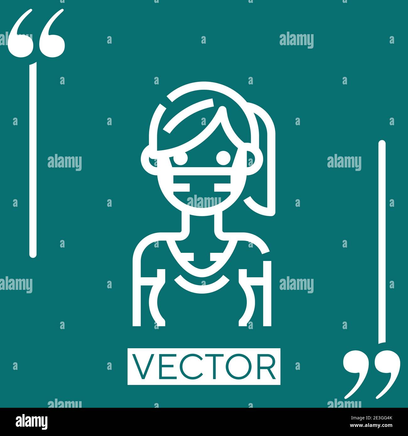 face mask vector icon Linear icon. Editable stroke line Stock Vector ...