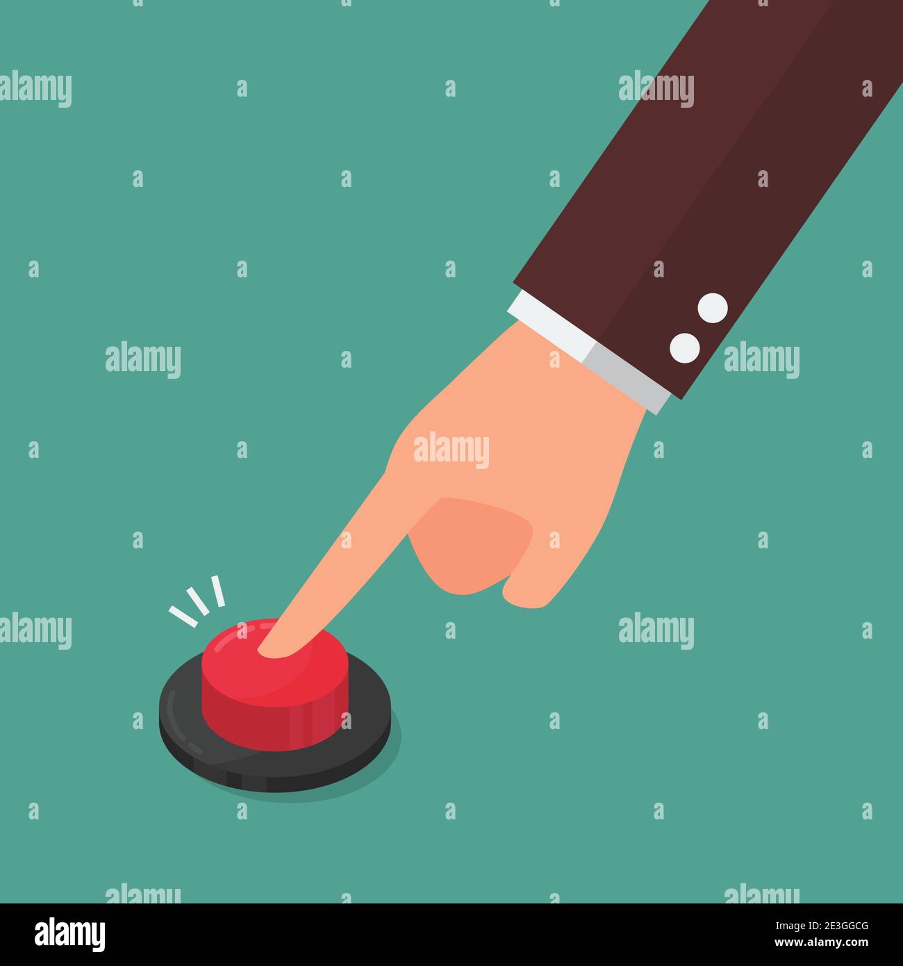 Hand pressing the red button. vector illustration Stock Vector Image & Art Alamy