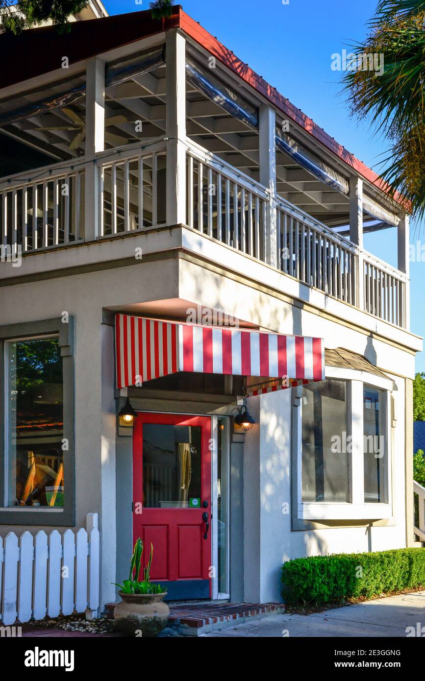 The old Florida style craftsman building with charming accents houses