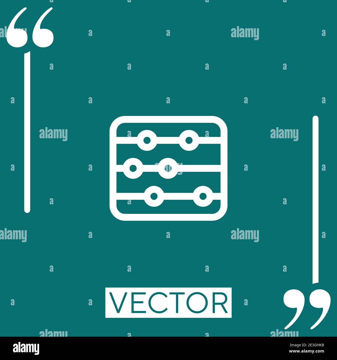 abacus vector icon Linear icon. Editable stroked line Stock Vector