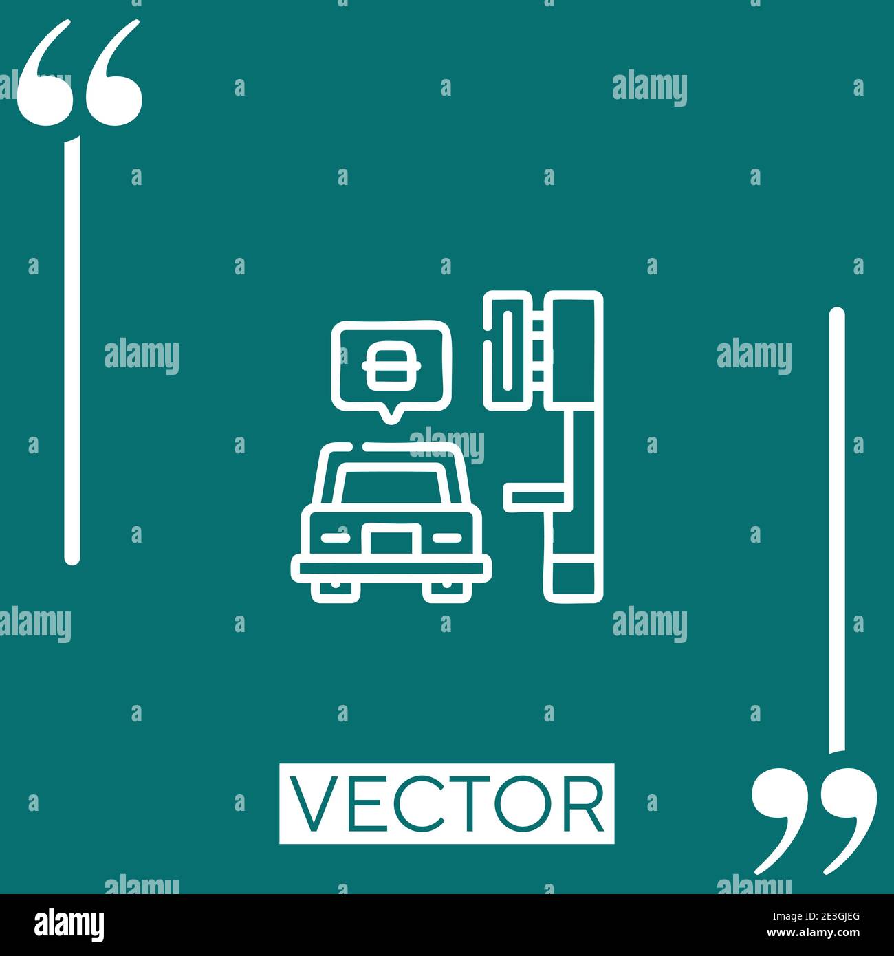 drive thru vector icon Linear icon. Editable stroked line Stock Vector ...