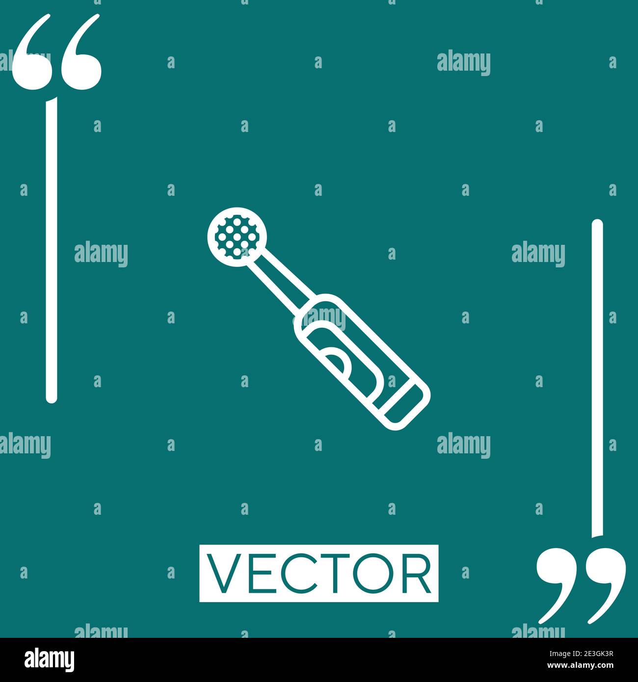 electric toothbrush vector icon Linear icon. Editable stroke line Stock Vector