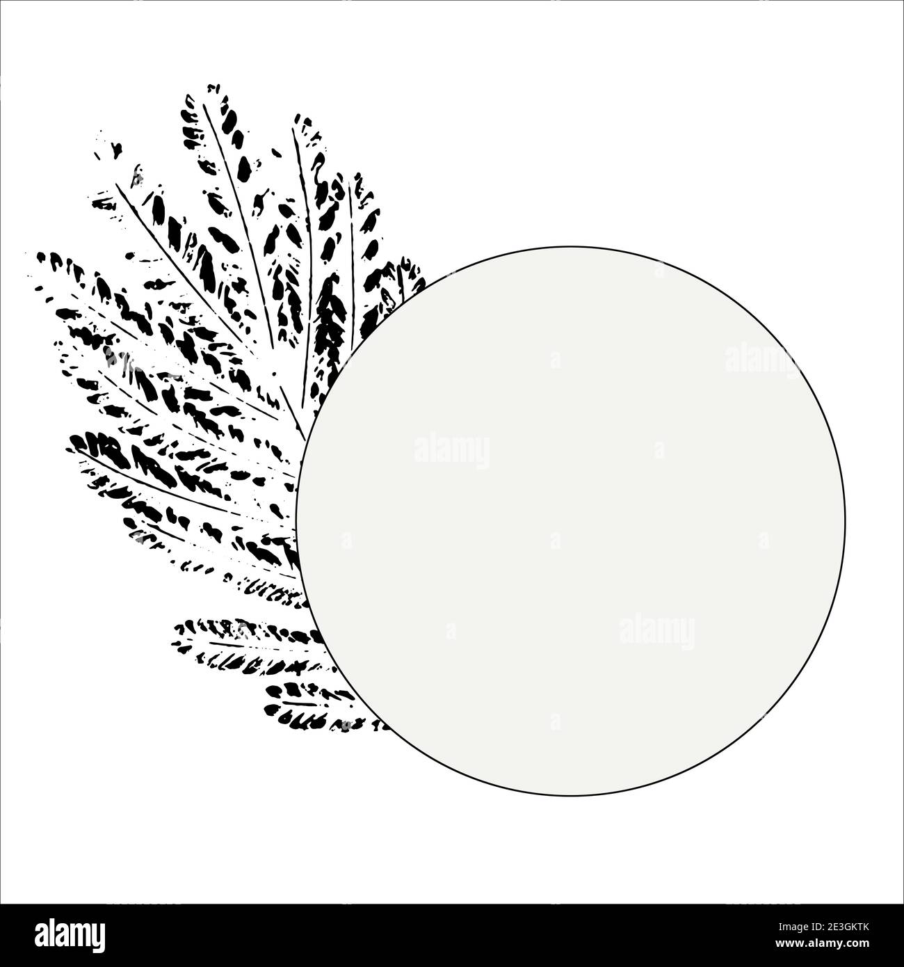 Grey Round Abstract Abstract grey round background with black frame for text with ink black ...