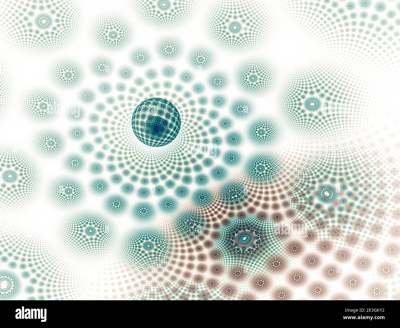 surreal futuristic digital 3d design art abstract background fractal illustration for meditation and decoration wallpaper Stock Photo