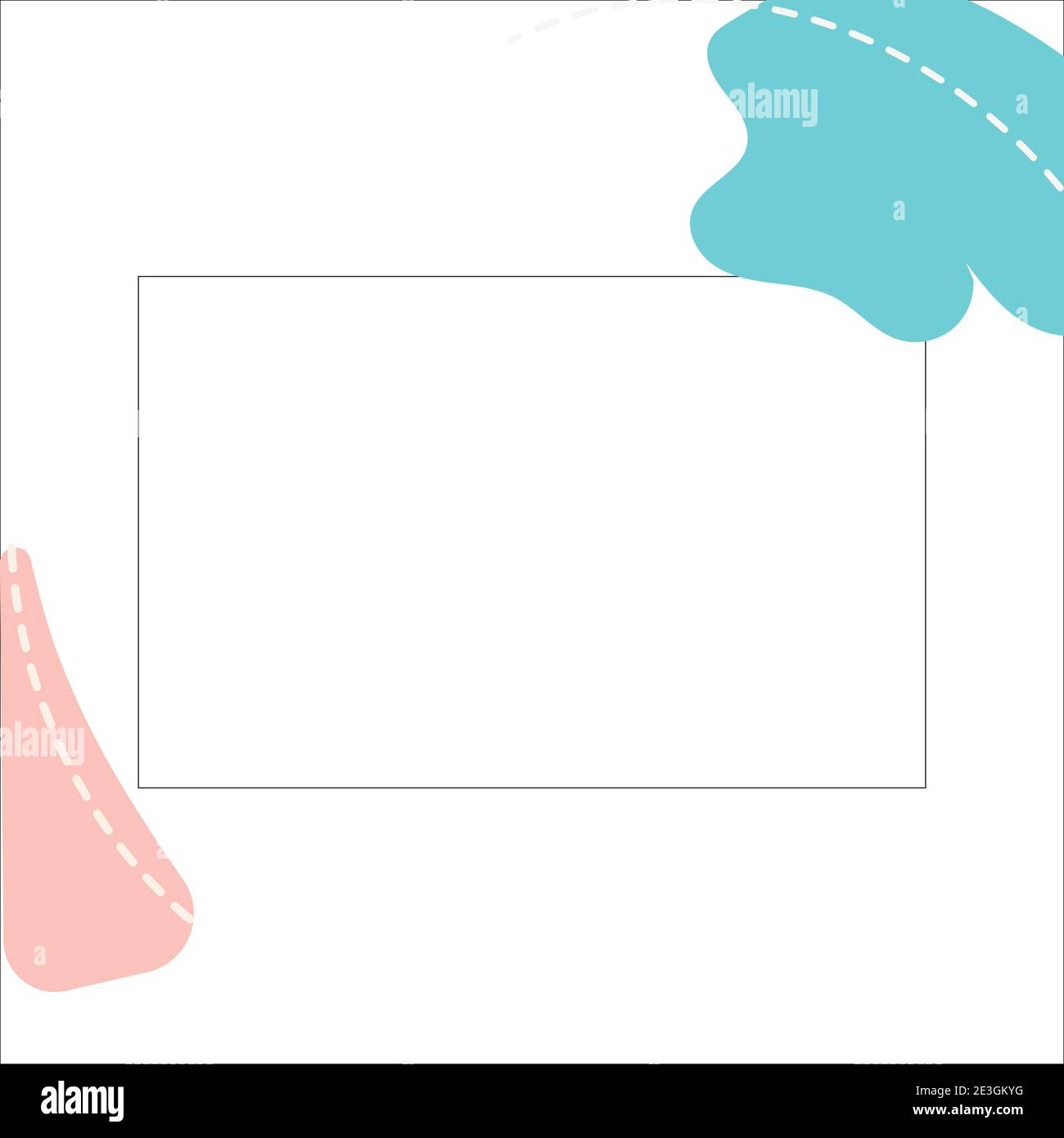 Abstract white background with black frame for text. Abstract blue, pink  spots on a white background. Vector. Quote text info design. Template for  soc Stock Vector Image & Art - Alamy
