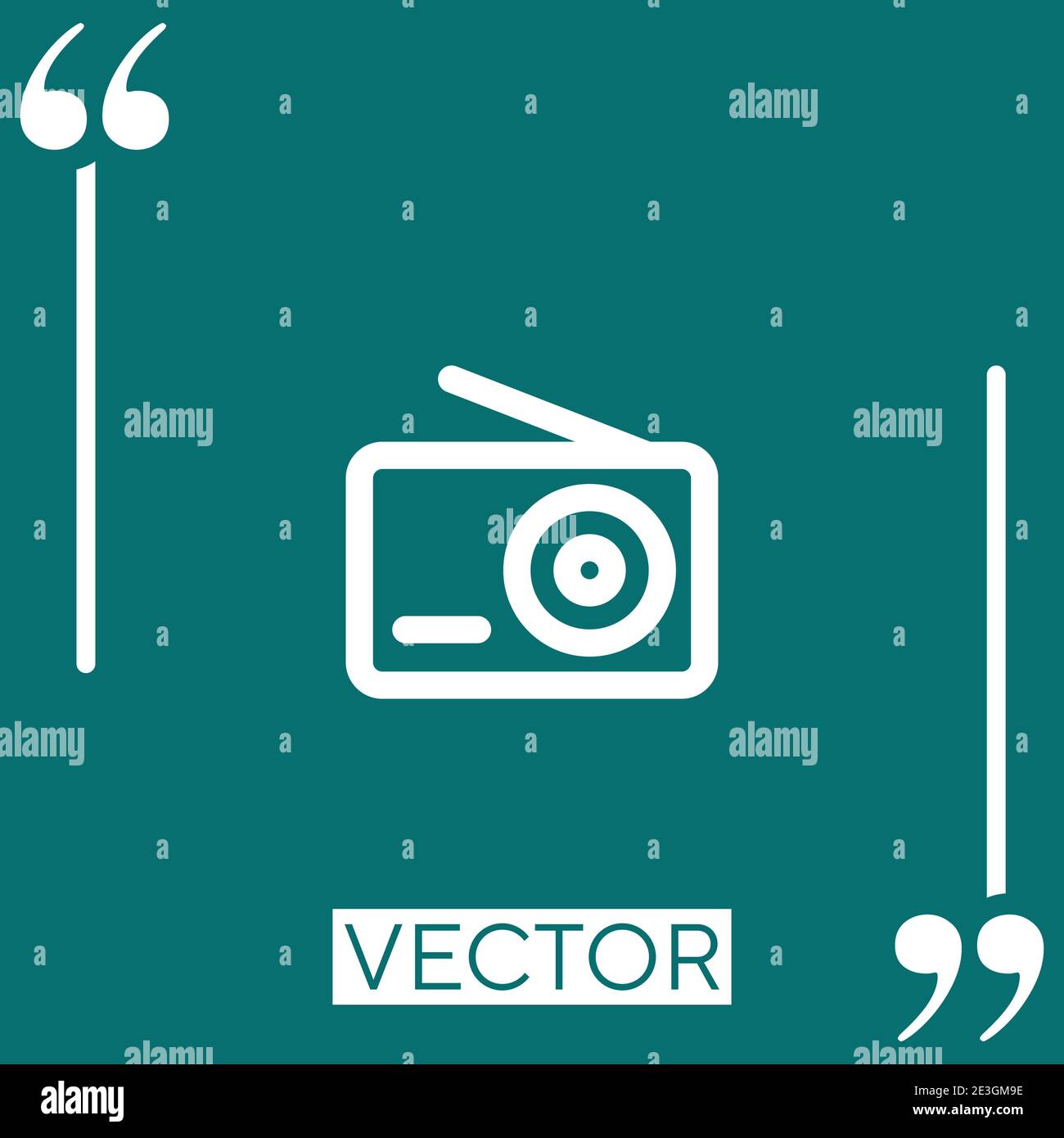 photo camera outlined tool Linear icon. Editable stroke line Stock Vector