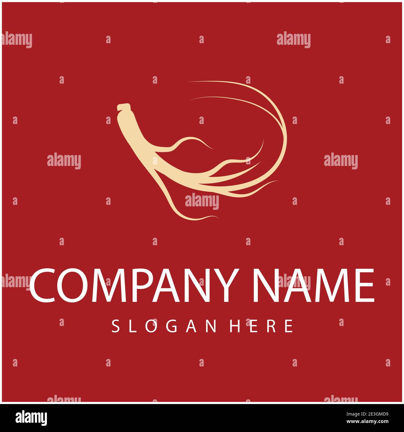 Ginseng Logo Template vector symbol nature Stock Vector