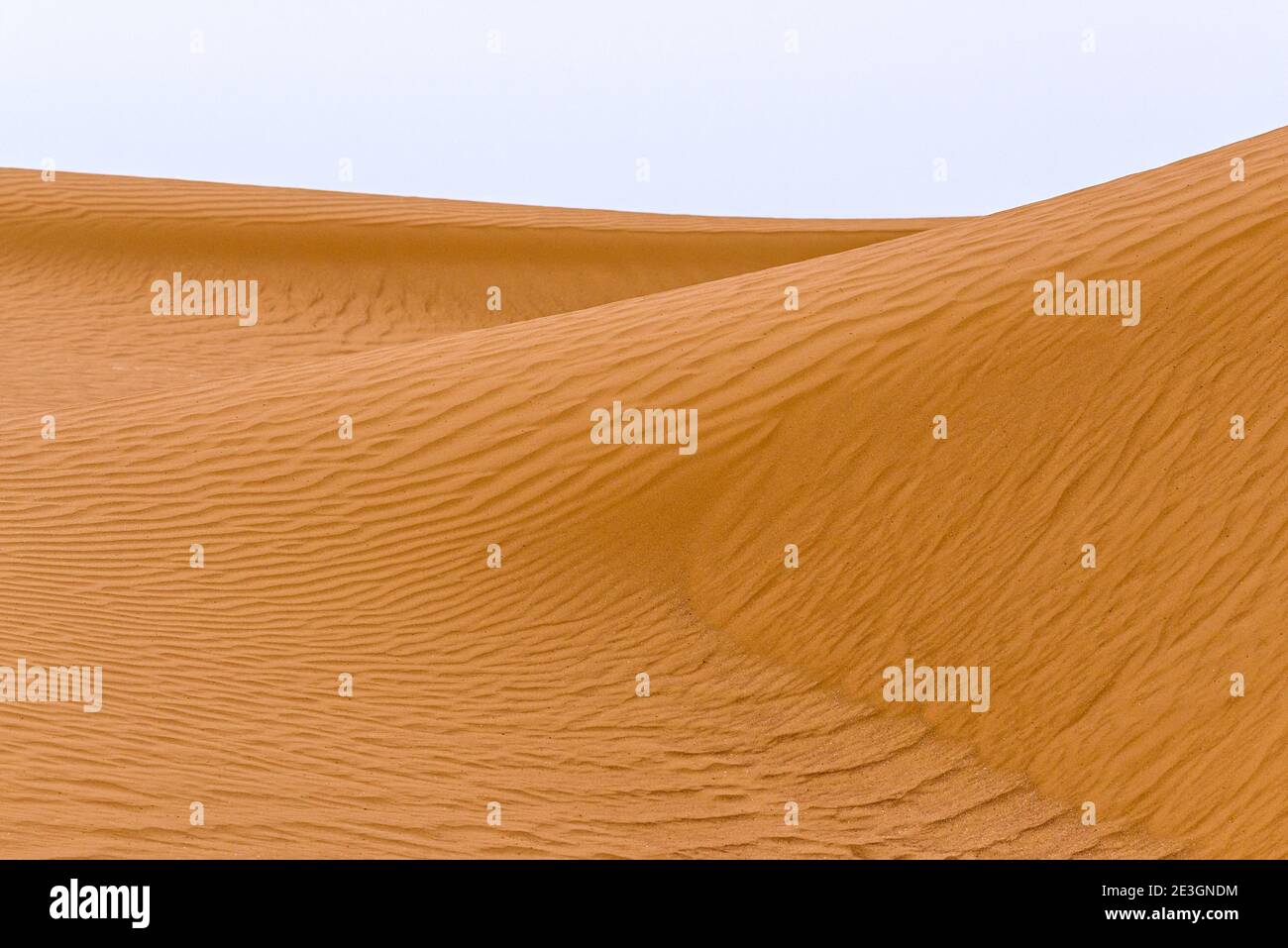 Bend of the ridge of a sand dune in the desert Stock Photo - Alamy