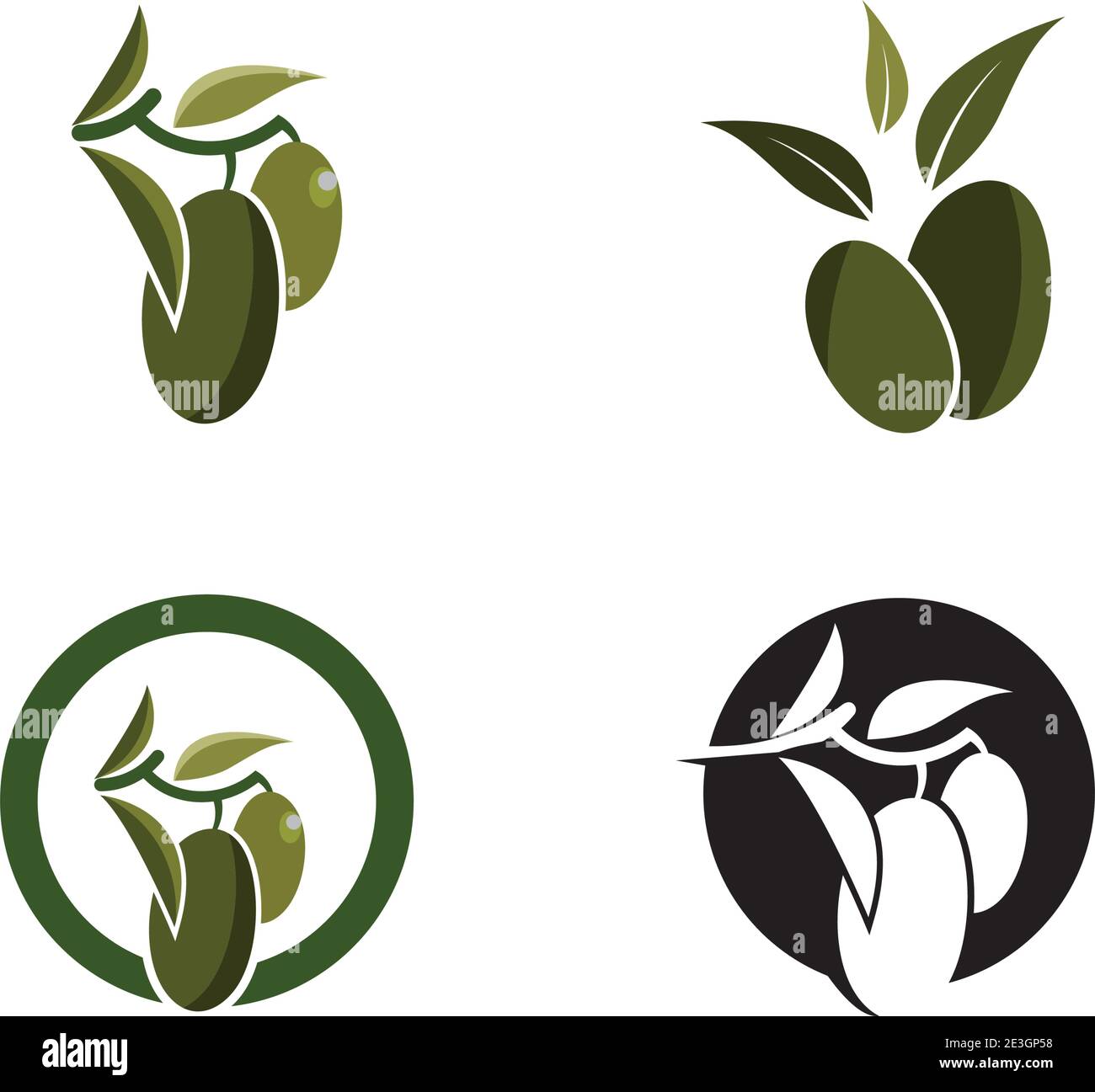 Set olive icon vector illustration design template Stock Vector