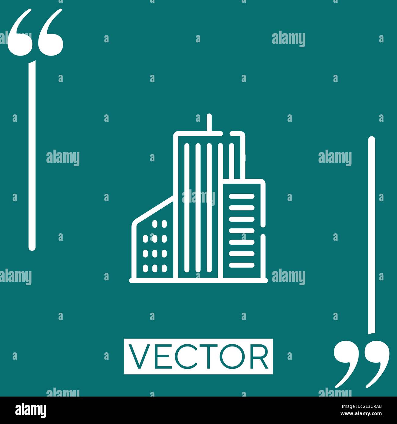skyscraper vector icon Linear icon. Editable stroke line Stock Vector ...