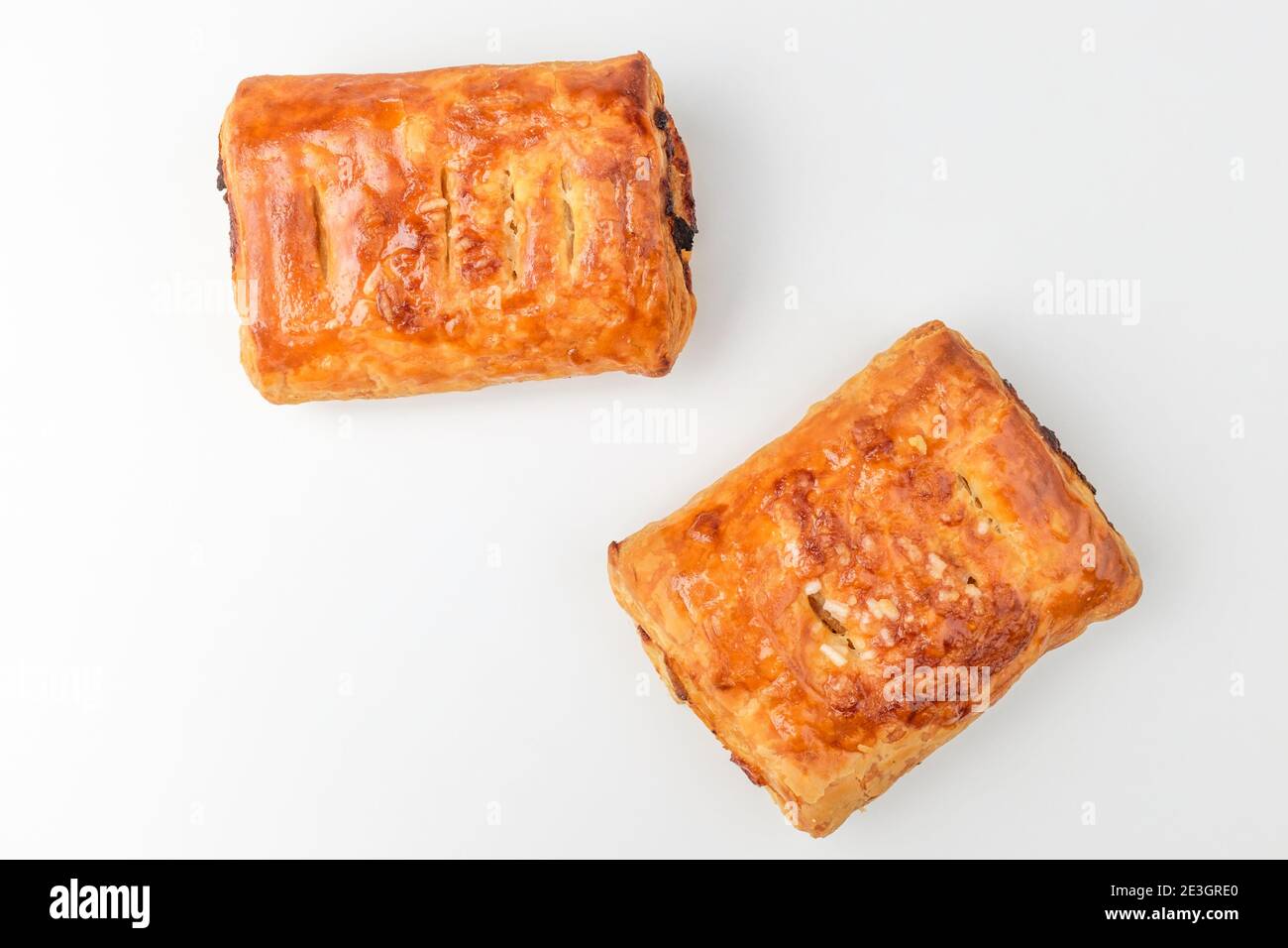 Apple pie on white background Stock Photo