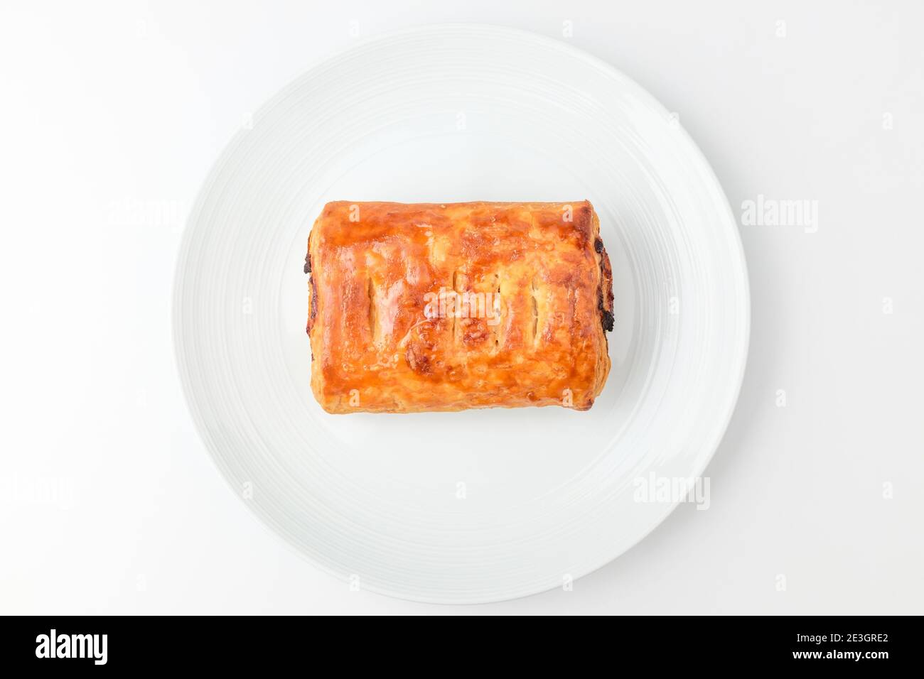Apple pie on white background Stock Photo