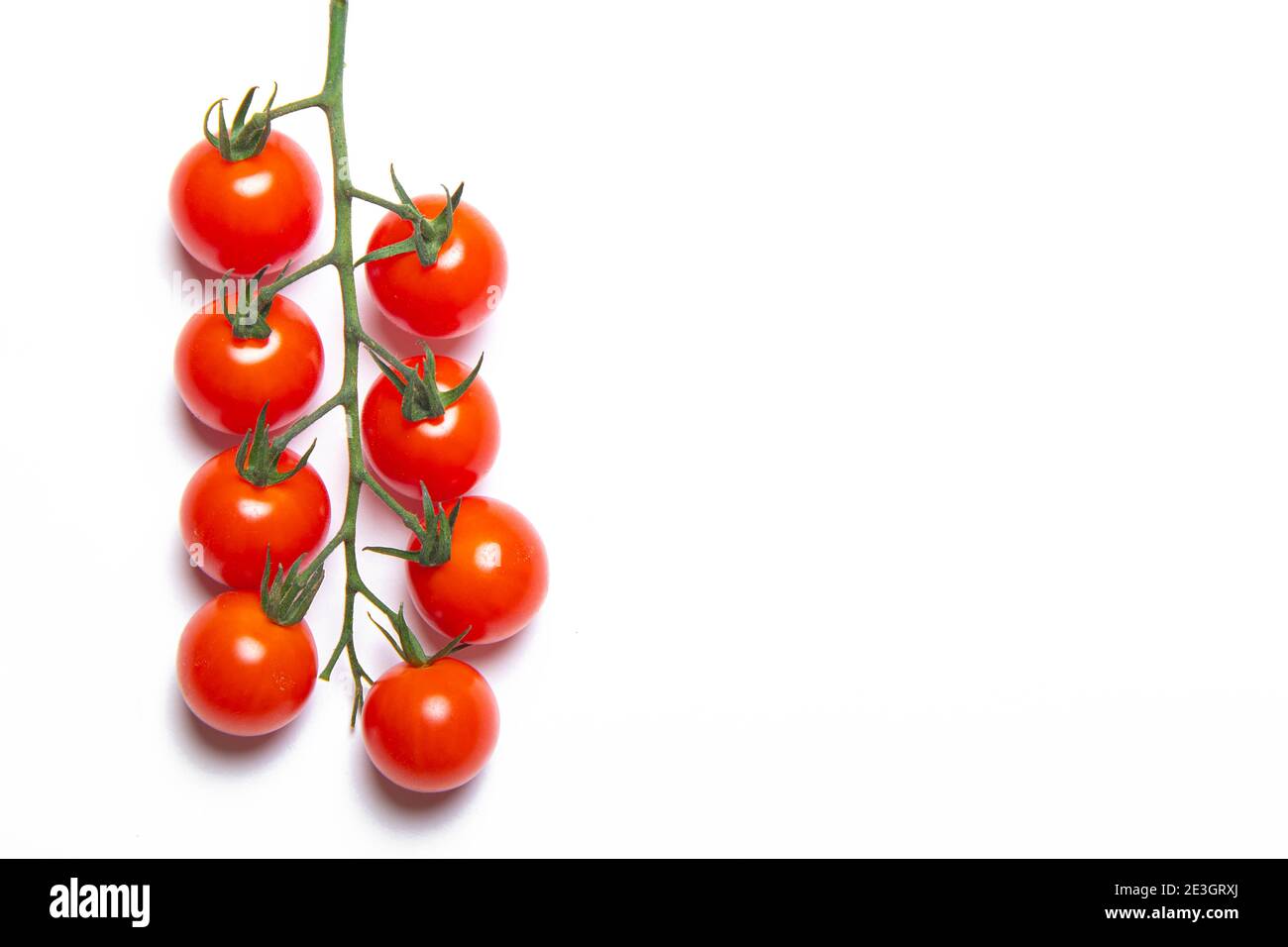 Cherry tomatoes branch isolated on white background . Red tomato ...