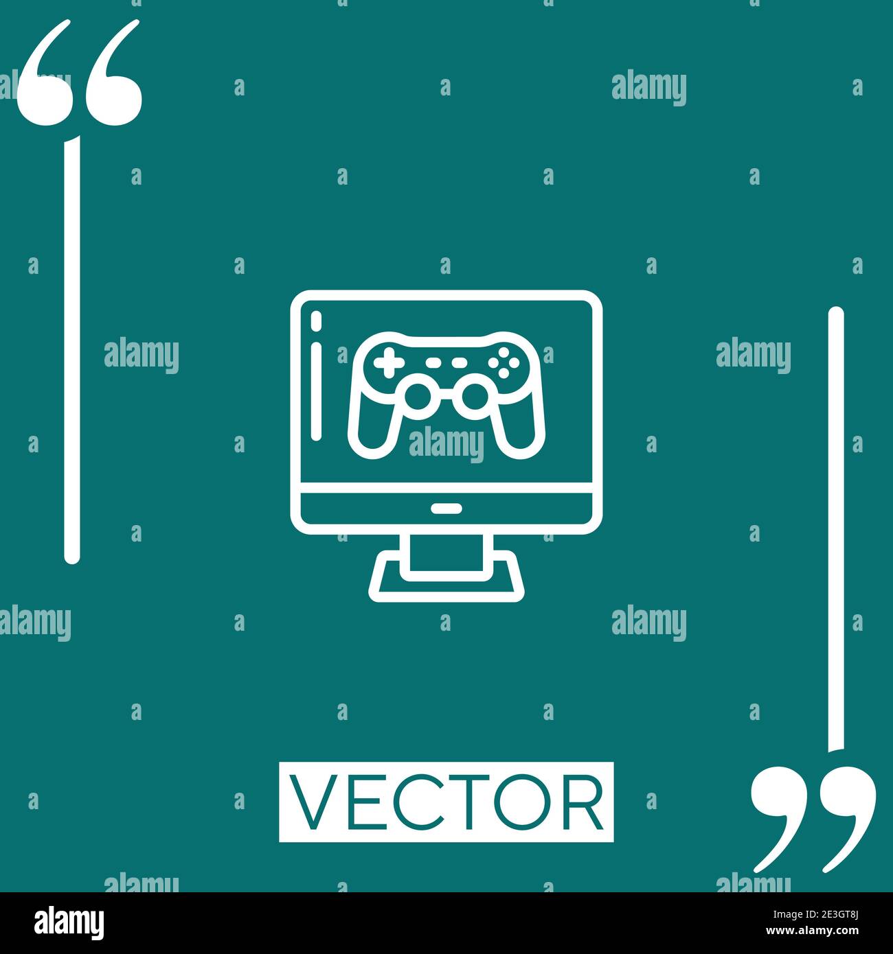 gaming vector icon Linear icon. Editable stroke line Stock Vector