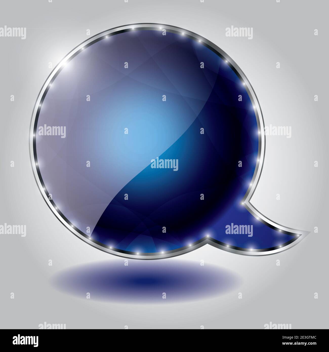 Abstract glossy speech bubble background. Raster version Stock Photo ...