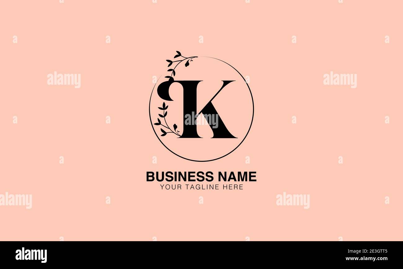Floral K KK initial logo | initial based modern monogram logo, vector ...