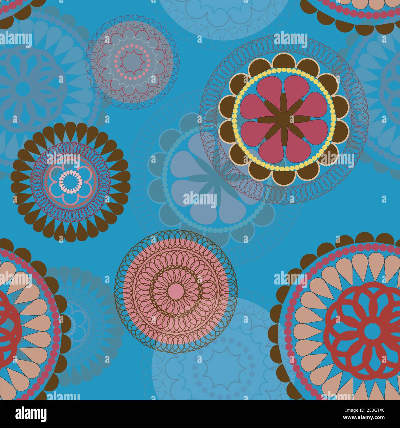 Flower pattern background seamless. Raster version Stock Photo - Alamy