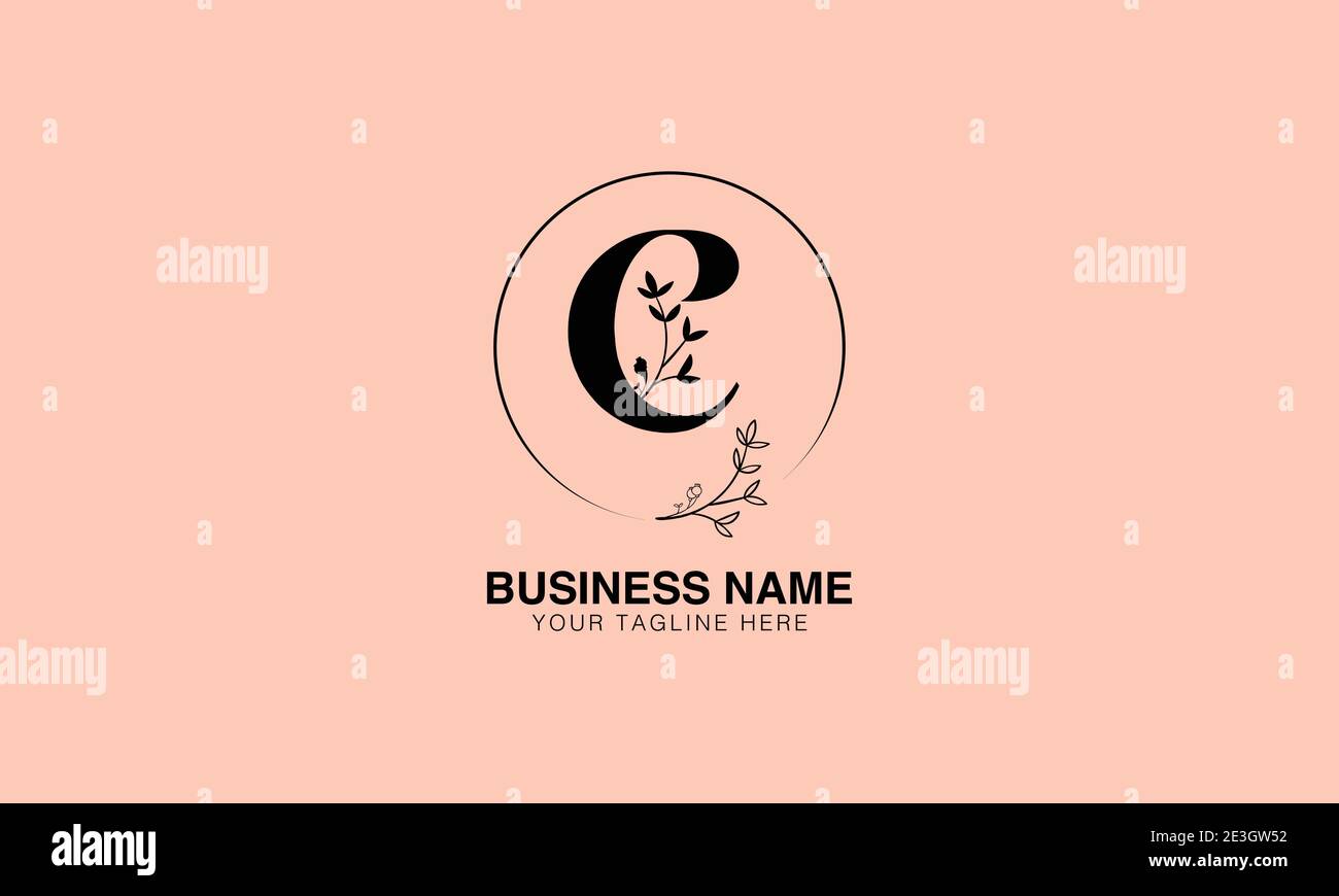 Floral C CC initial logo | initial based modern monogram logo, vector ...