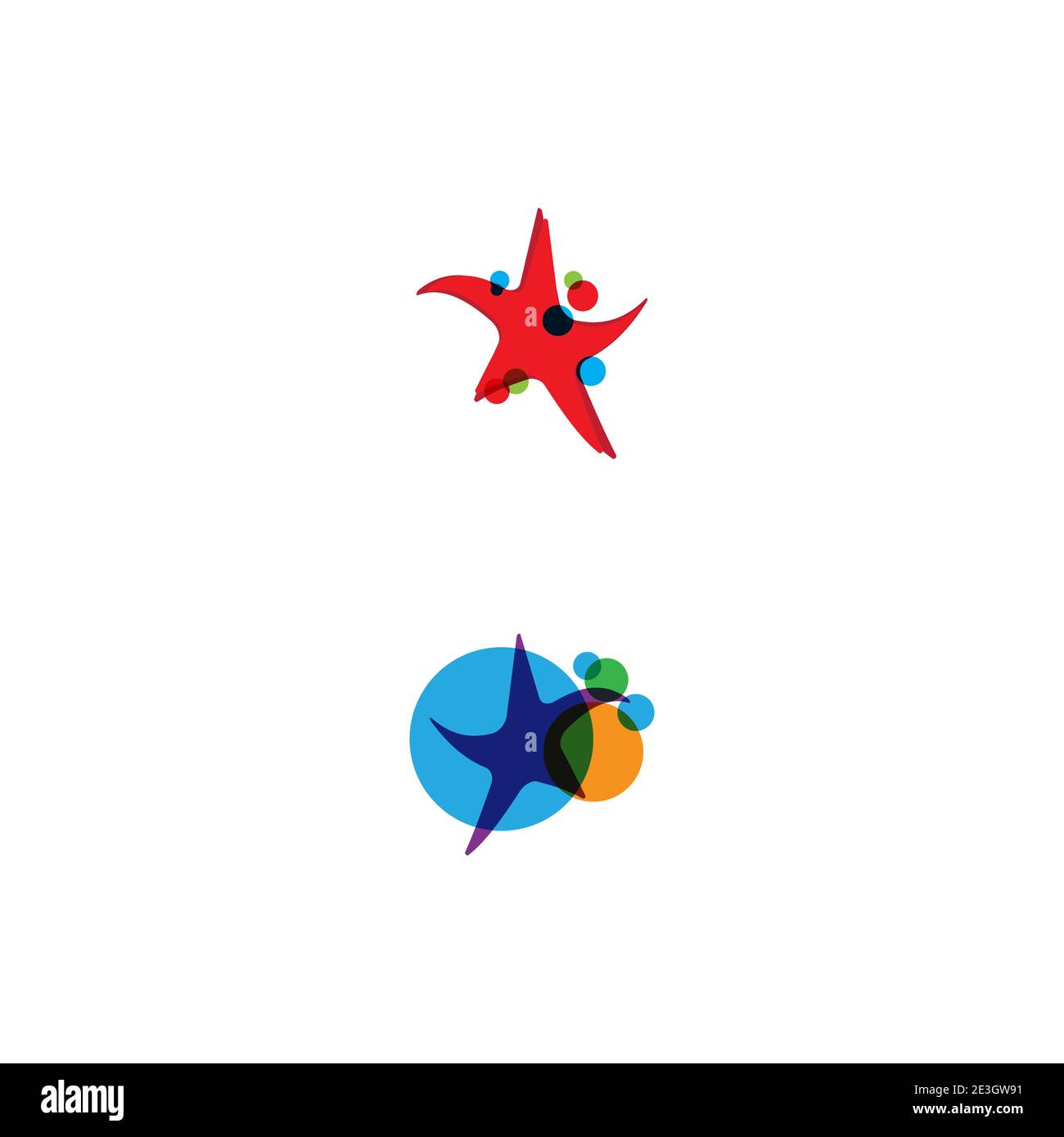Star Fish Logo Template vector icon illustration design Stock Vector