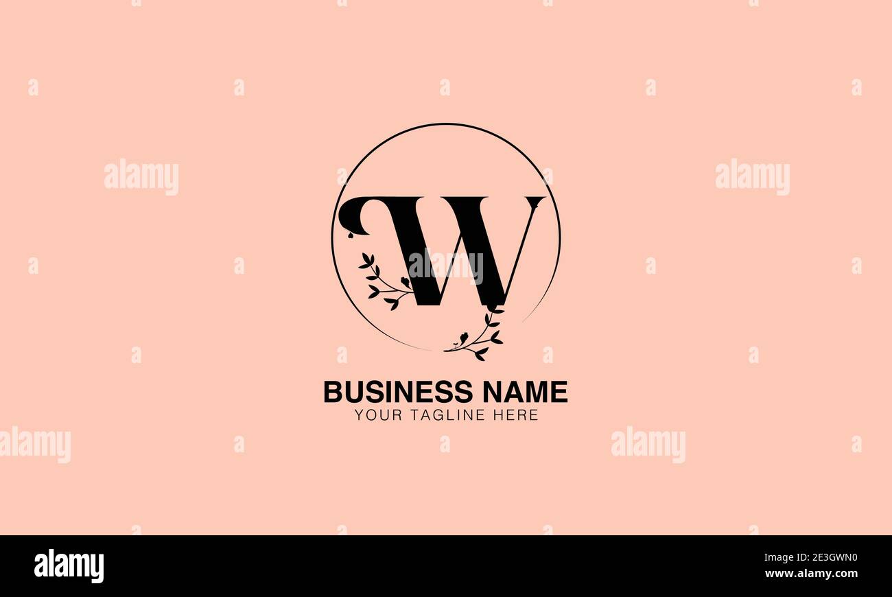 Floral W WW initial logo | initial based modern monogram logo, vector ...