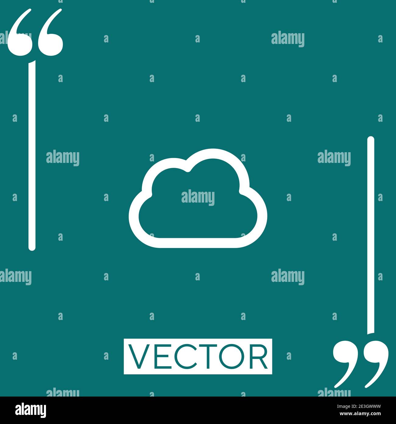 cloud outline vector icon Linear icon. Editable stroke line Stock Vector