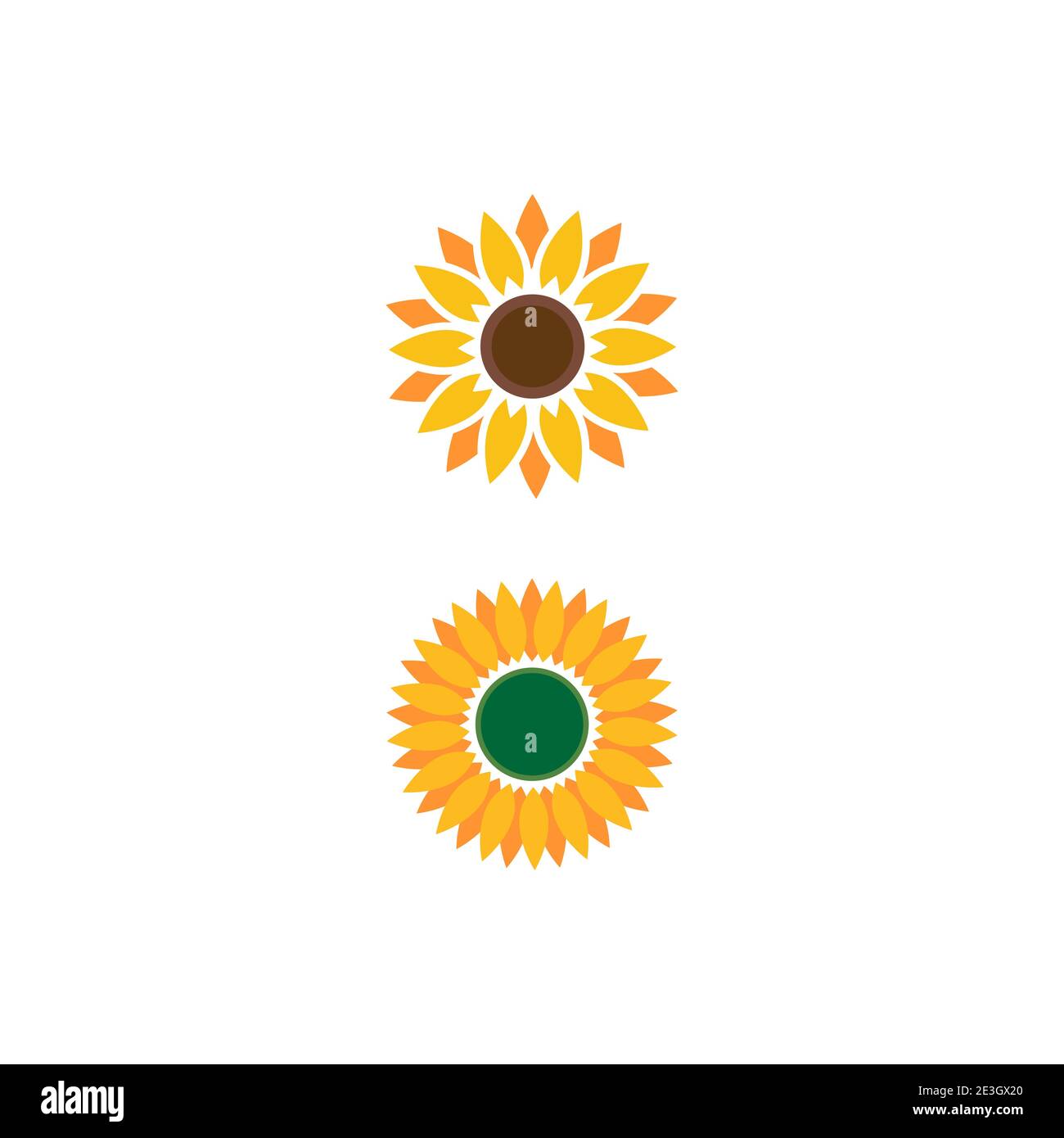 Sun Flower Logo Template vector icon illustration design Stock Vector