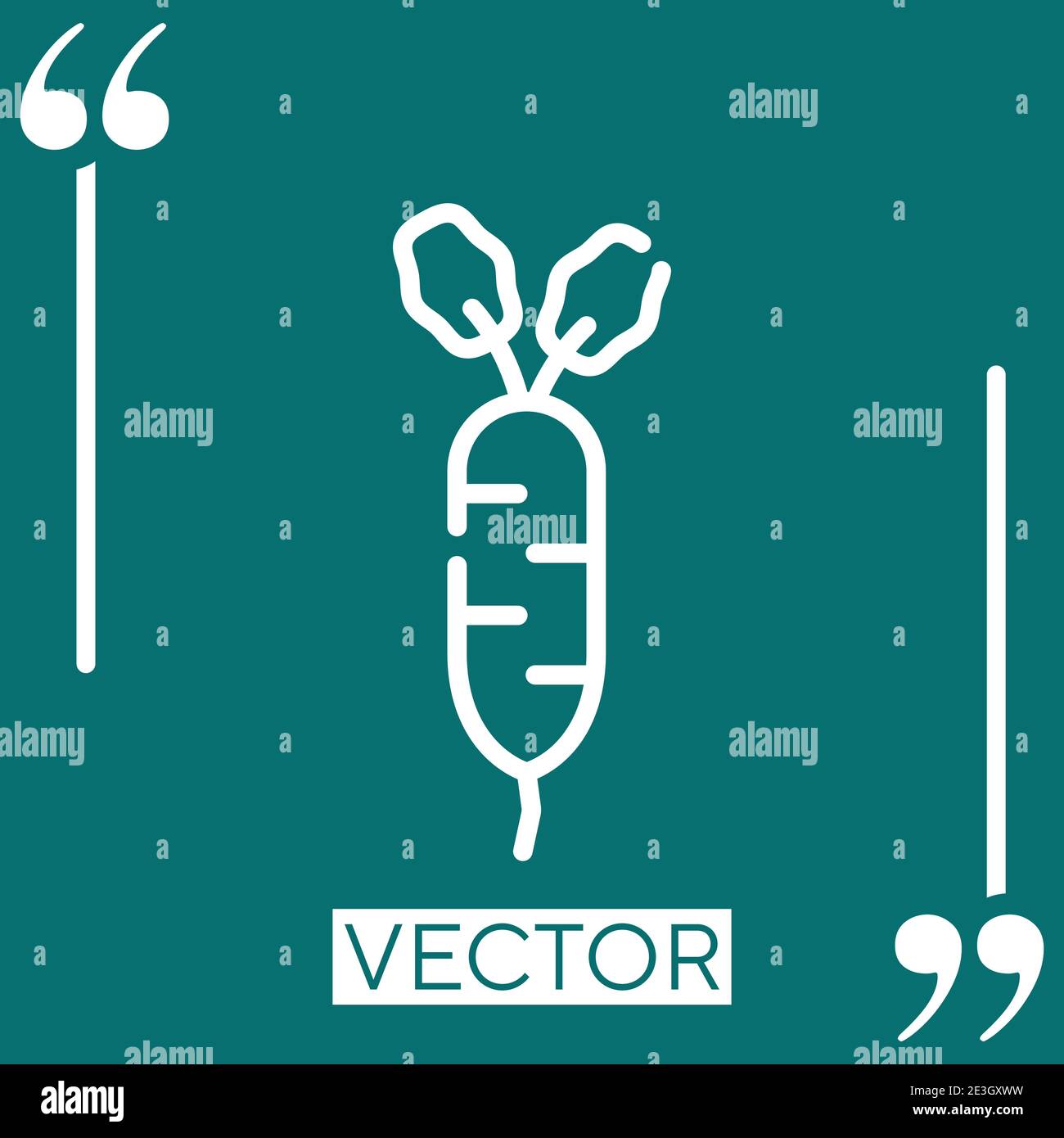 turnip vector icon Linear icon. Editable stroke line Stock Vector