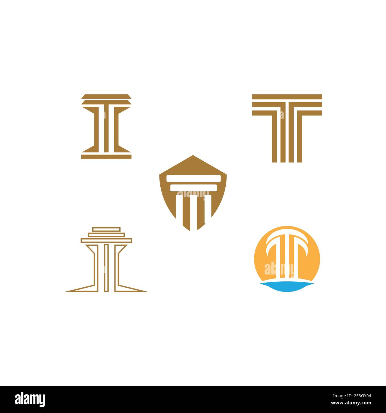 Set Column icon Logo Template vector illustration design Stock Vector ...