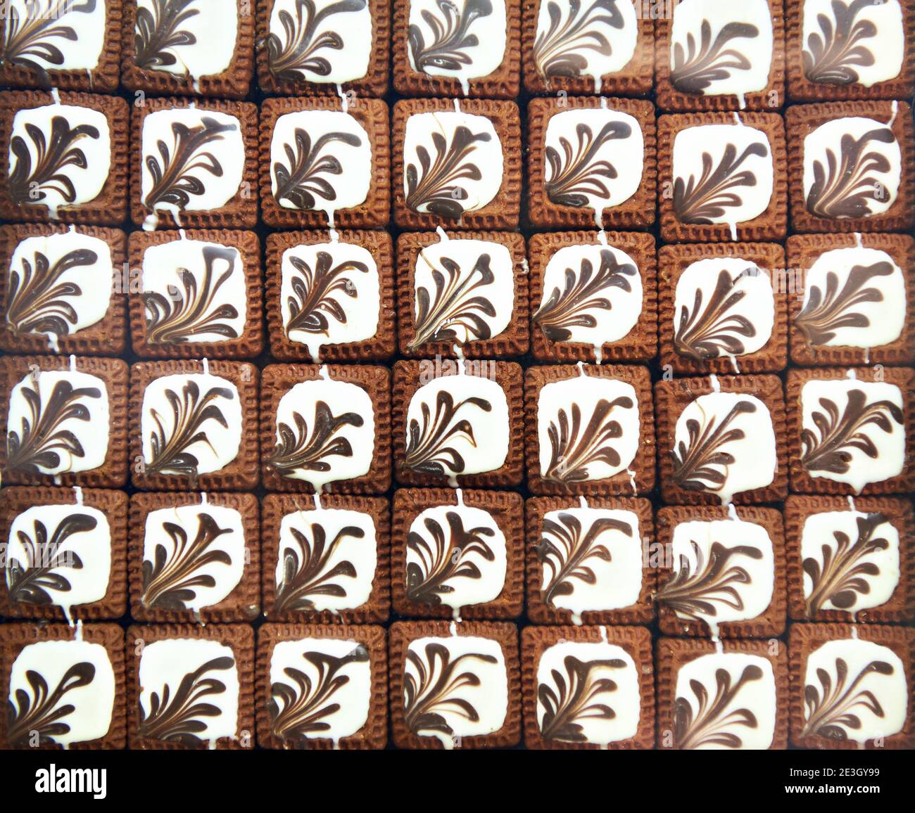 Confectionery, biscuits and sweets on the shelf Stock Photo Alamy