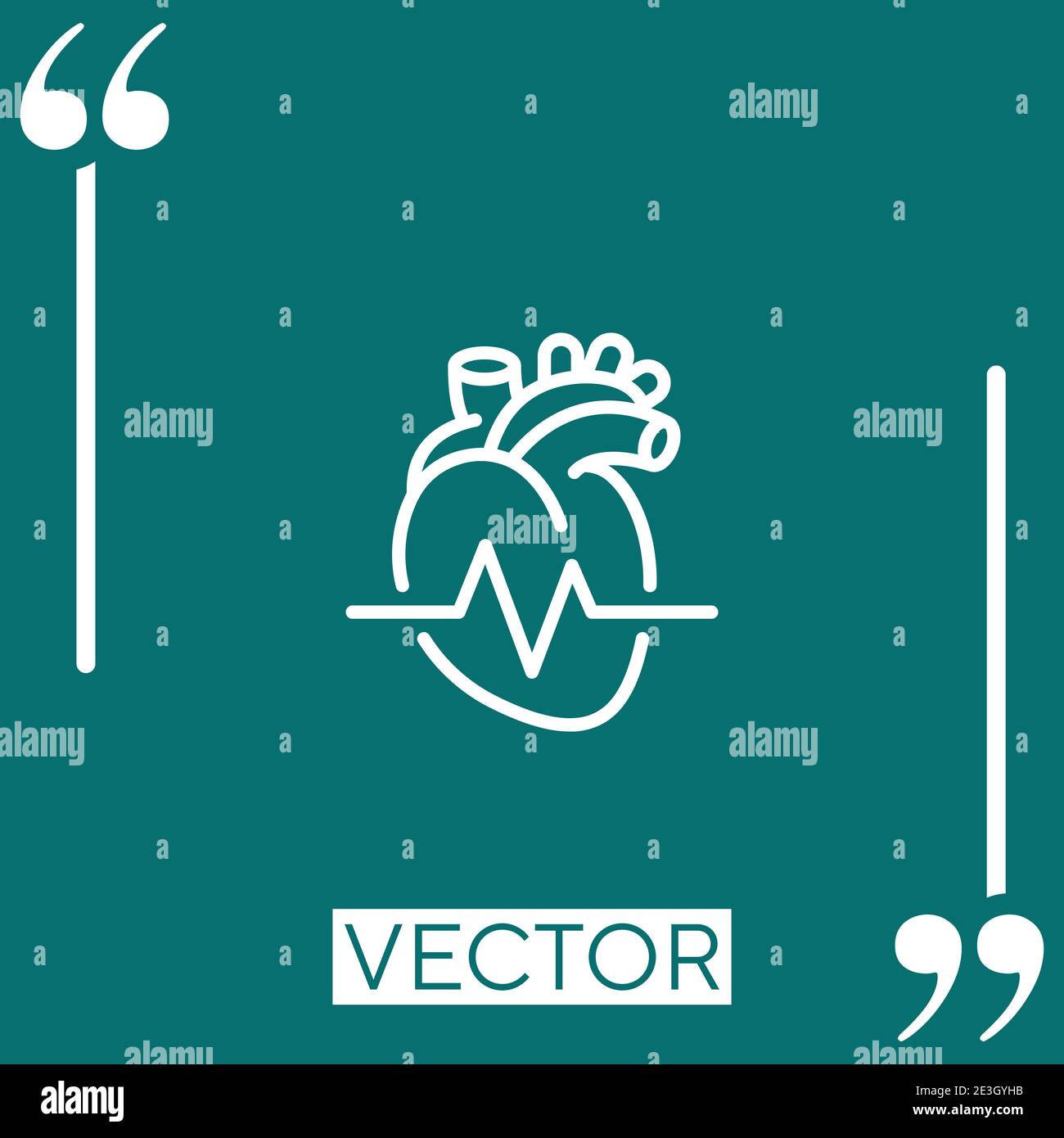 heartbeat Linear icon. Editable stroke line Stock Vector