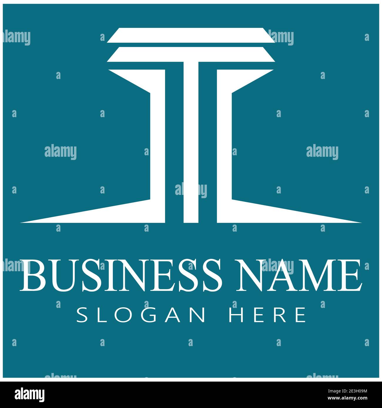 Column icon Logo Template vector illustration design Stock Vector