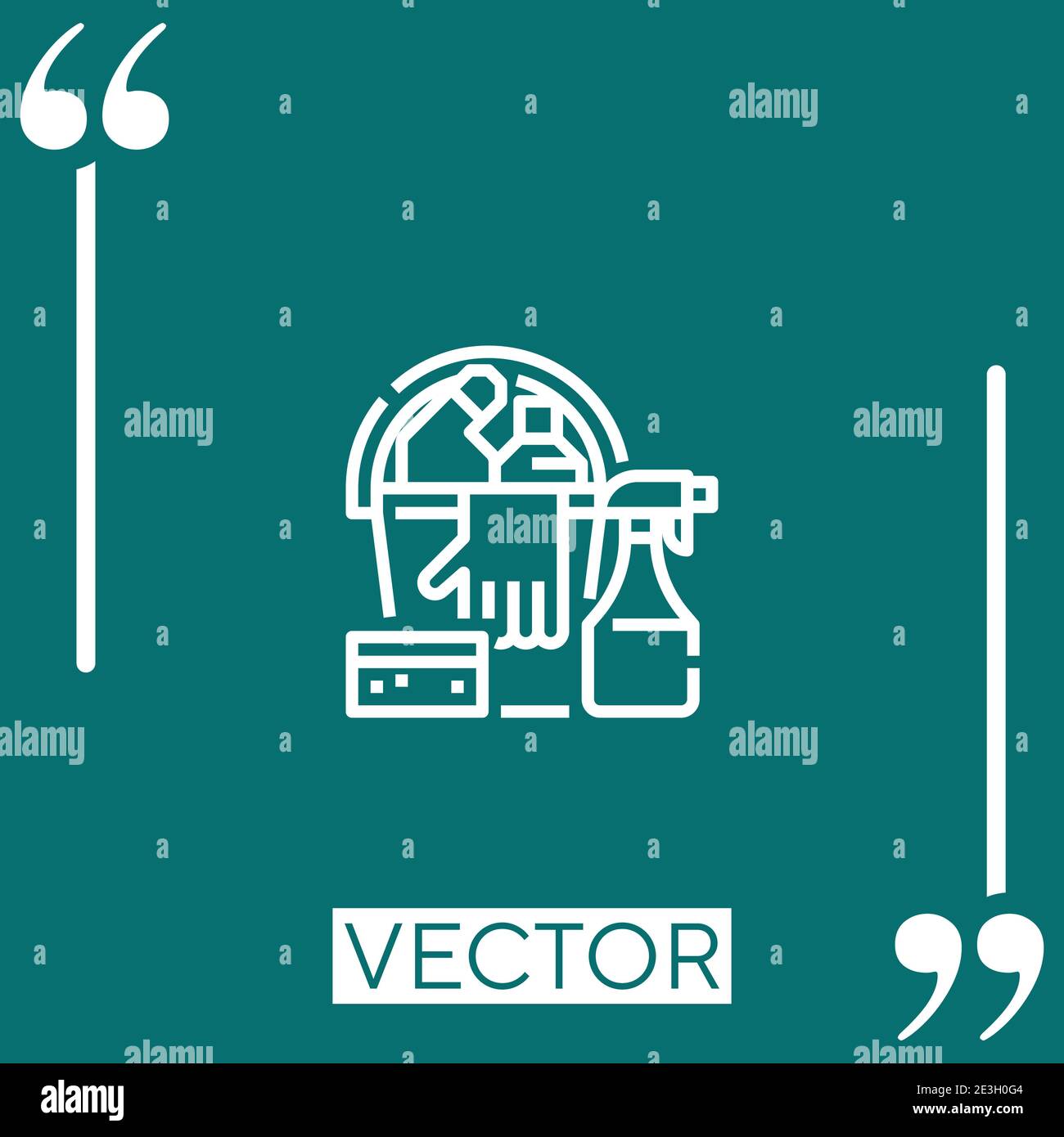 cleaning vector icon Linear icon. Editable stroke line Stock Vector