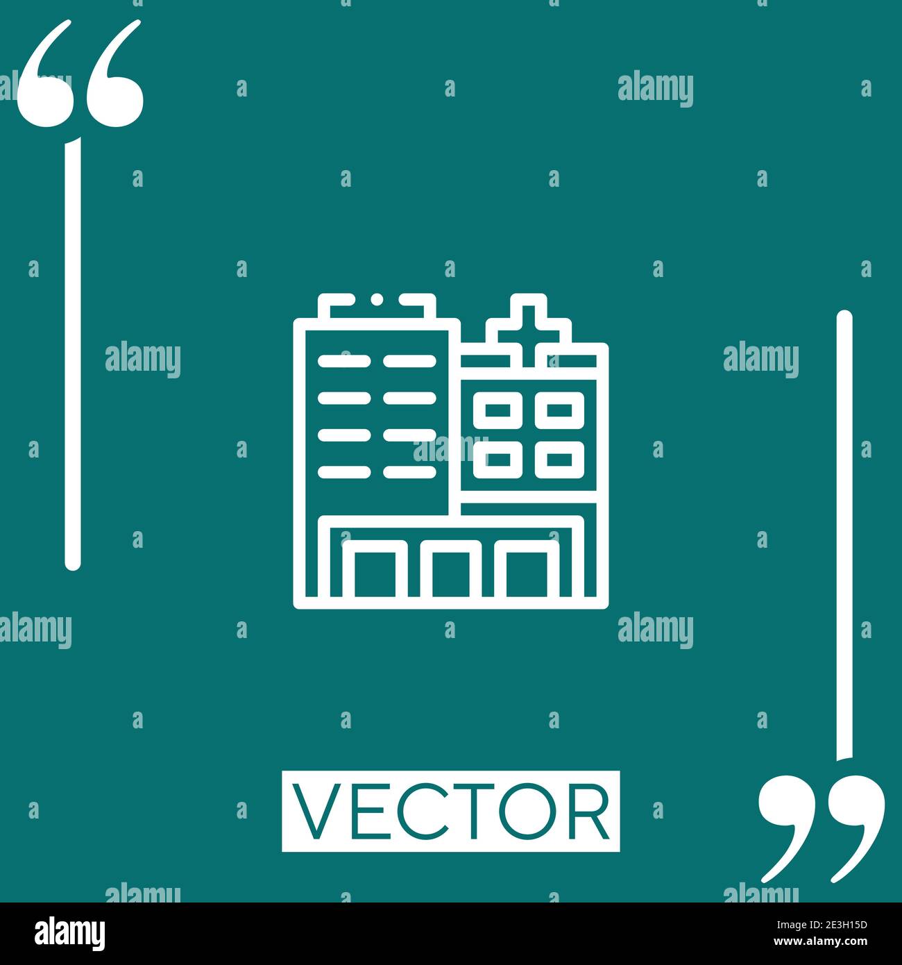hospital vector icon Linear icon. Editable stroke line Stock Vector