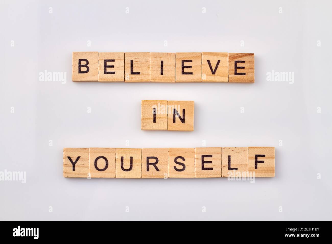 Words for self-confidence and assurance. Stock Photo
