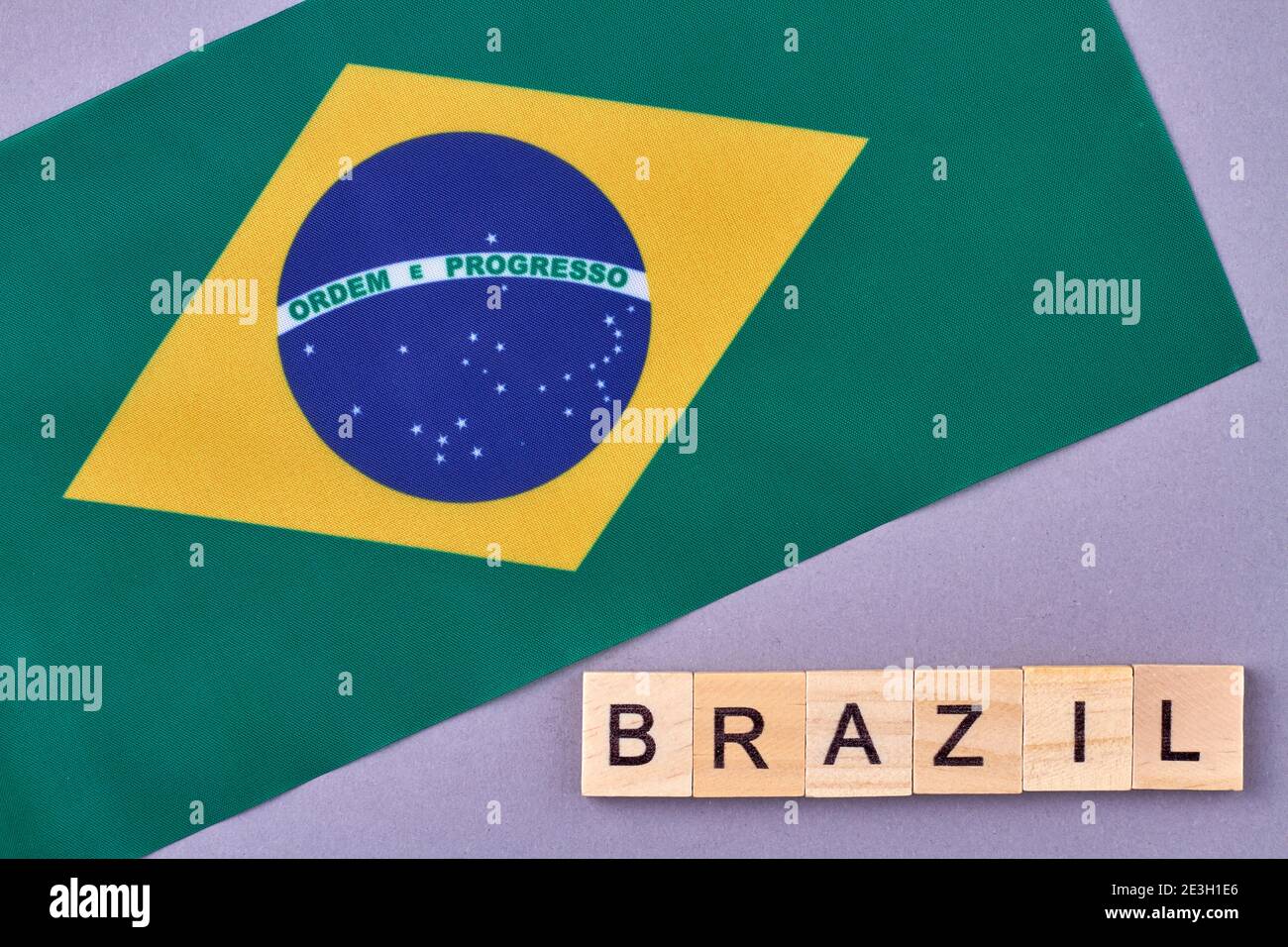 Brazil flag brazilian alphabet letters hires stock photography and