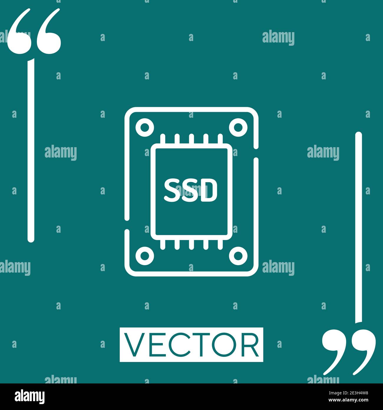 ssd vector icon Linear icon. Editable stroked line Stock Vector
