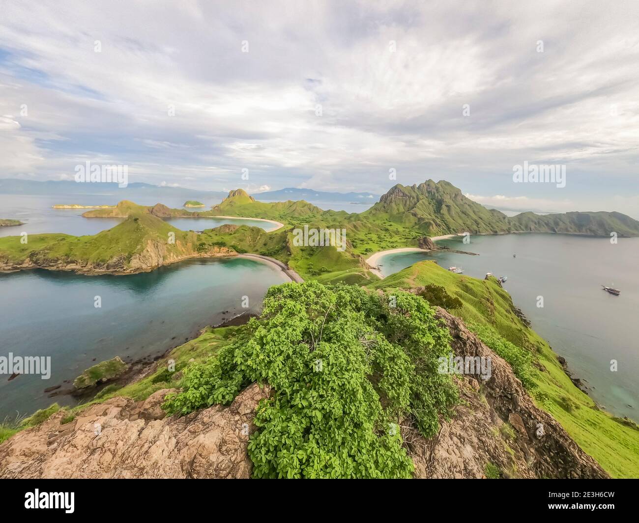 Amazing view of Padar Island ,from Komodo Island, Komodo National Park, Labuan Bajo, Flores ,Indonesia.Travel concept , tropical holidays and asia vac Stock Photo