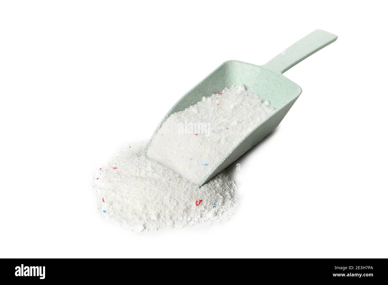 Scoop with washing powder isolated on white background Stock Photo - Alamy