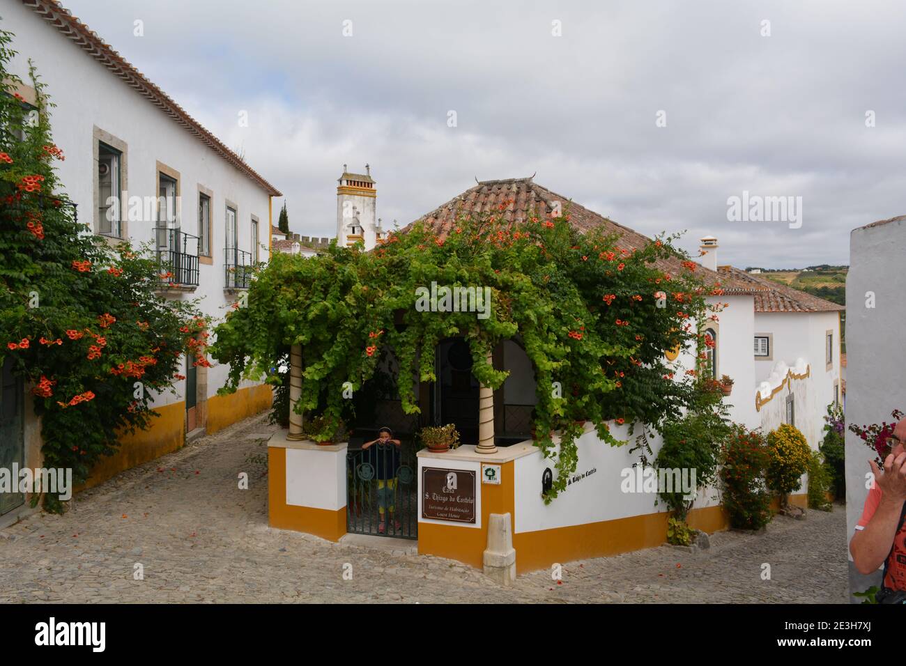 House in Obidos-Portugal Stock Photo