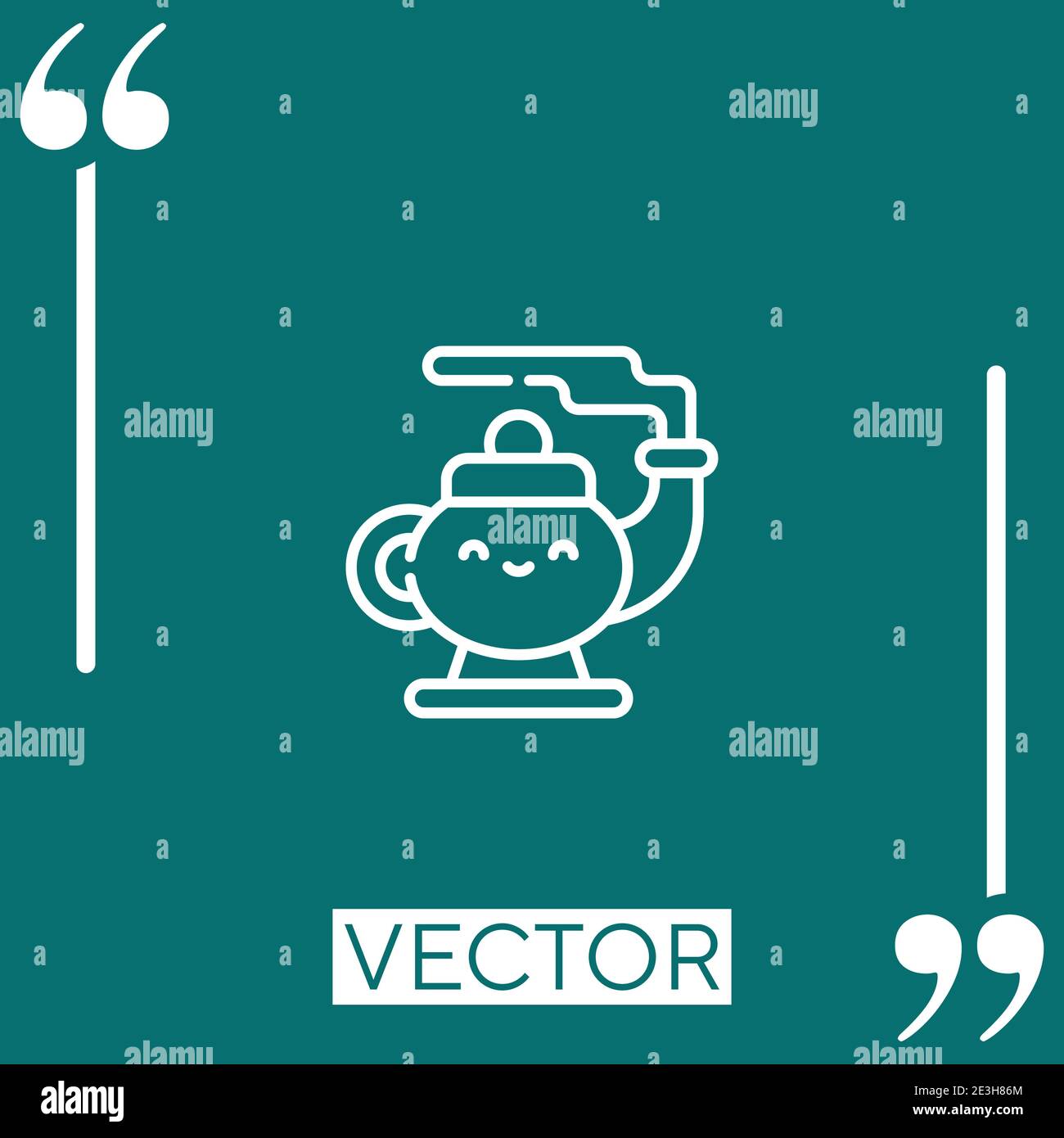 magic lamp vector icon Linear icon. Editable stroked line Stock Vector