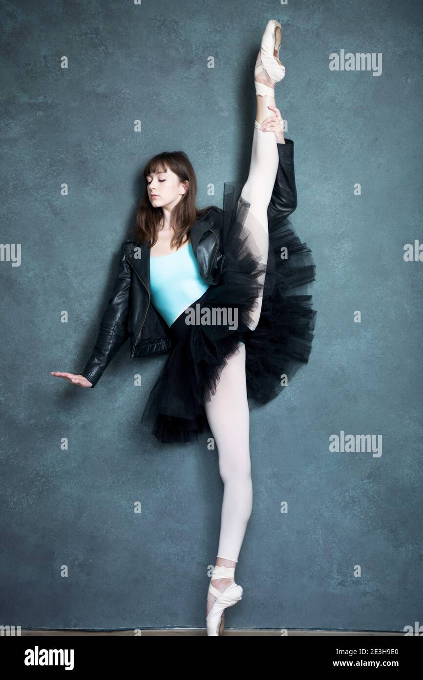 Ballerina with long legs Stock Photo