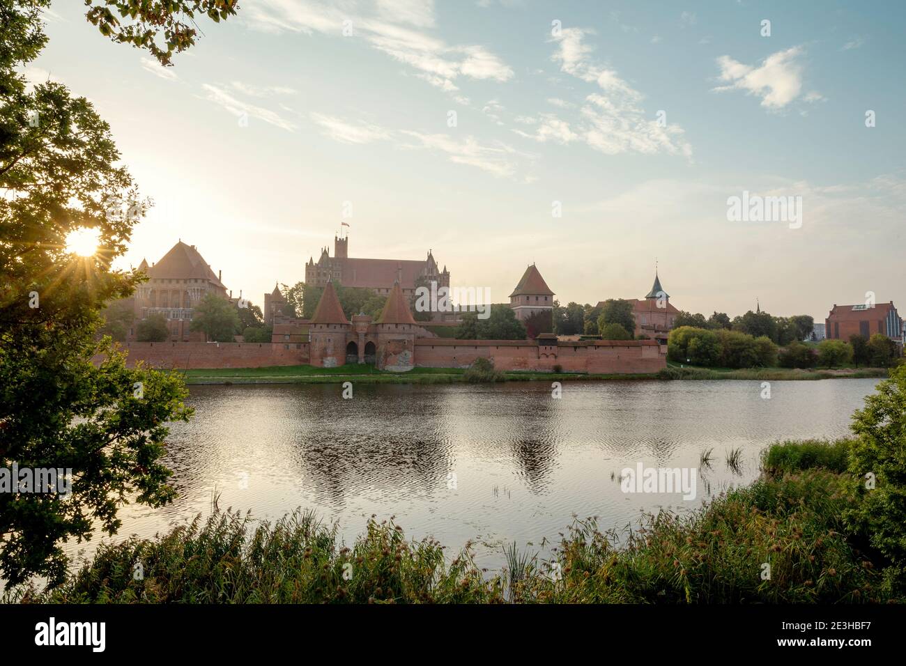 Panorama of medieval teutonic castle in Malbork, Poland Stock Photo