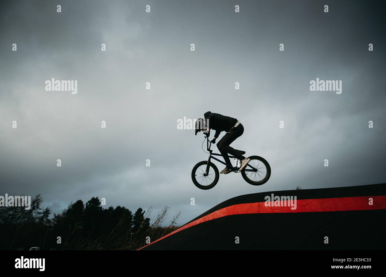 Mountain biking, Cathkin Braes, Glasgow, Scotland Stock Photo