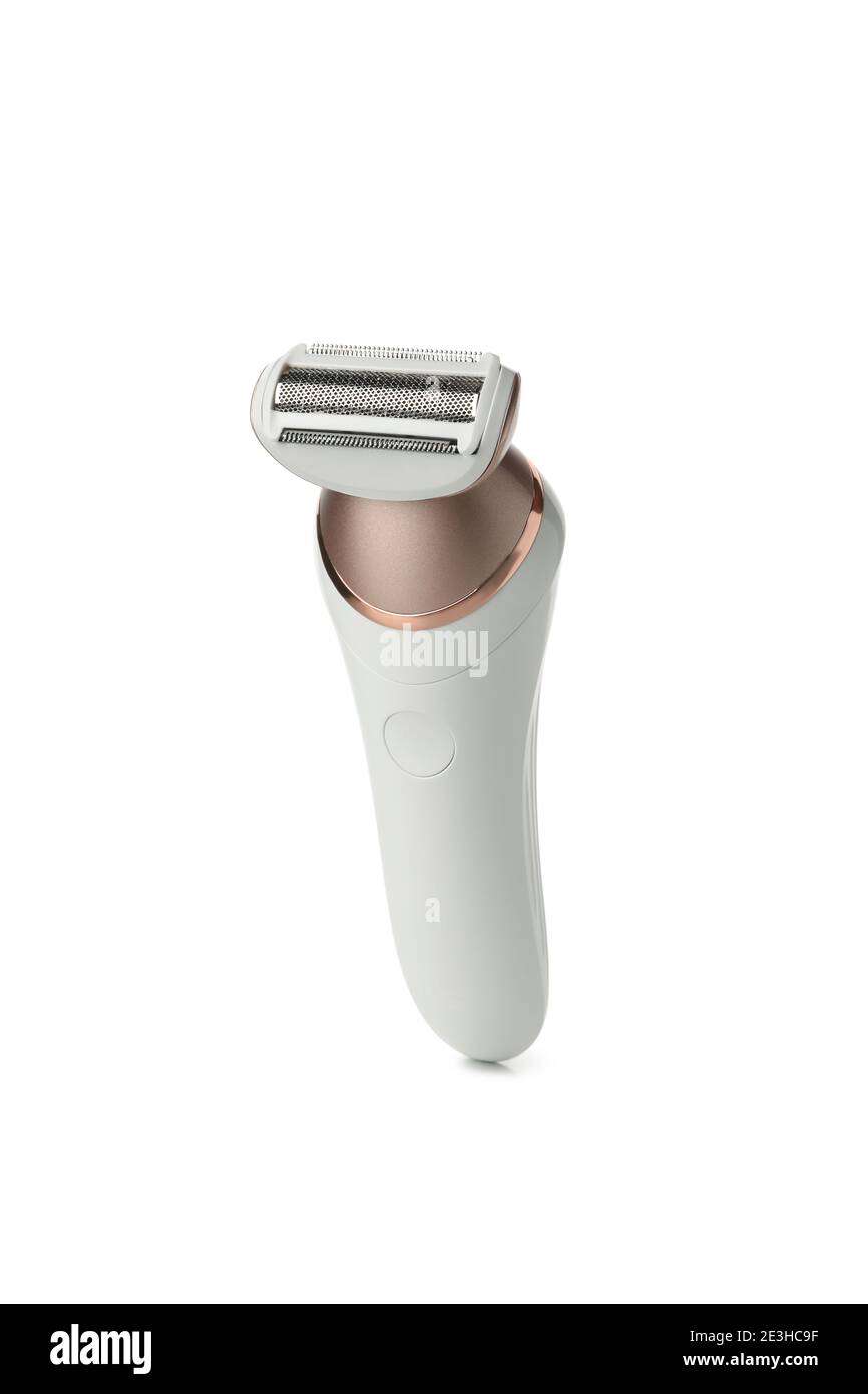 Modern female epilator isolated on white background Stock Photo
