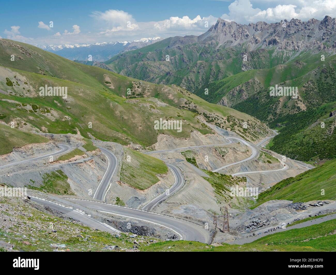 Taldyk mountain pass. Landscape along the Pamir Highway. The mountain range Tian  Shan or Heavenly Mountains. Asia, Central Asia, Kyrgyzstan Stock Photo -  Alamy, image size:1300x1065