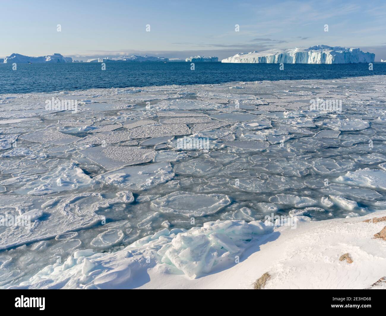 Winter At The Ilulissat Icefjord Located In The Disko Bay In West Winter At The Ilulissat Icefjord Located In The Disko Bay In West