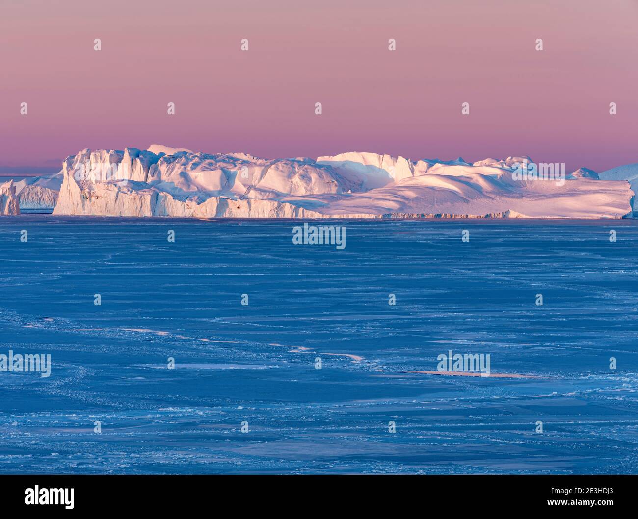 Sunrise During Winter At The Ilulissat Icefjord Located In The Disko Sunrise During Winter At The Ilulissat Icefjord Located In The Disko